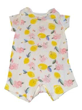 Old Navy Baby Short-Sleeve Lemon and Floral Print Romper